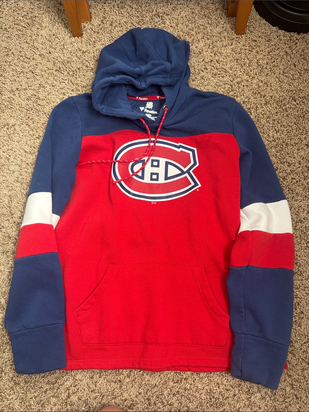Fanatics women’s Montreal Canadiens Red & Navy Hoodie